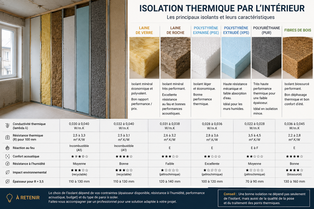 Panorama des différentes solutions d'isolation thermique par l'intérieur